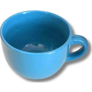 Große blaue Keramiktasse – 13 cm Ø, 10 cm hoch, schlichtes Design